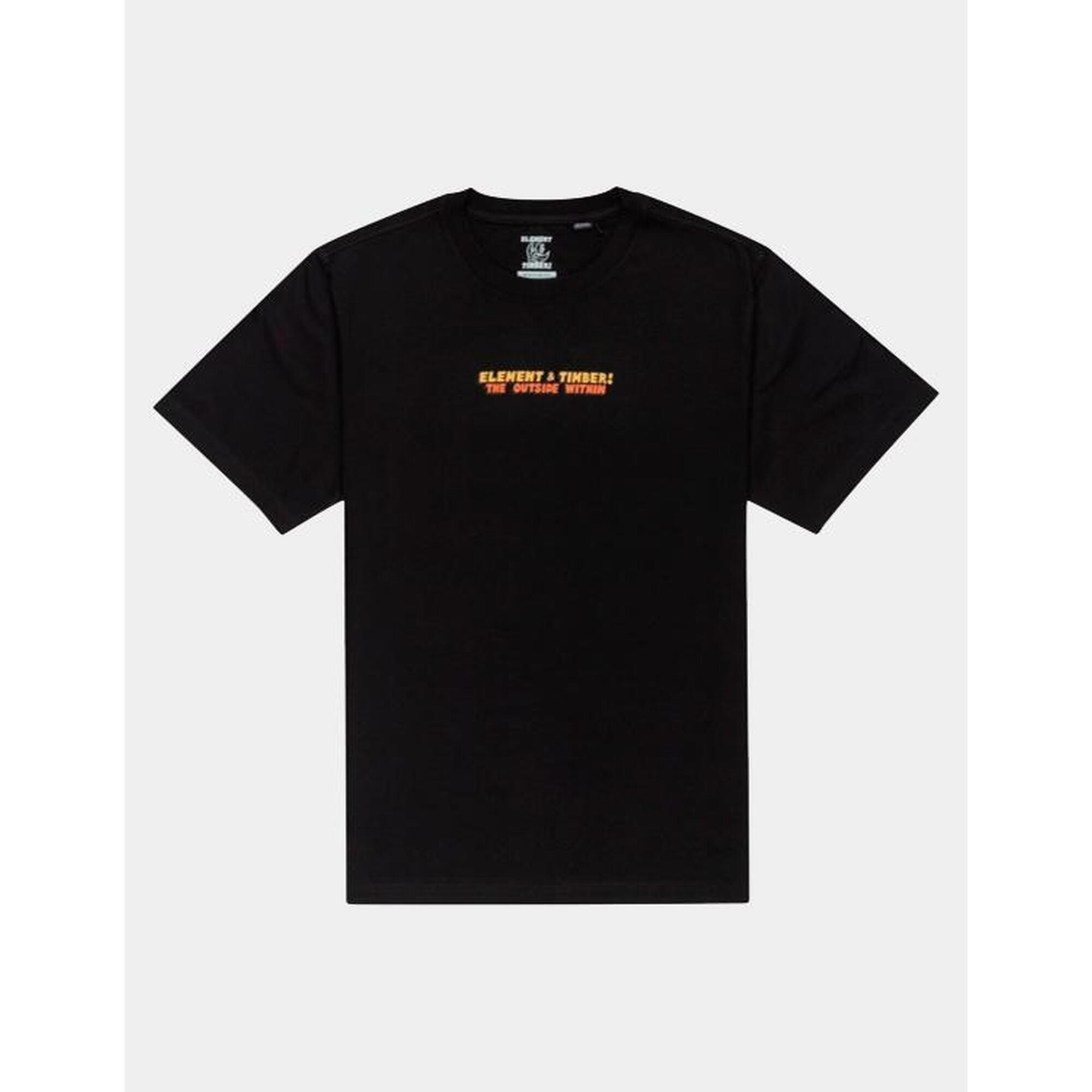 Camiseta de manga corta Hombre Element Happy camper Negro