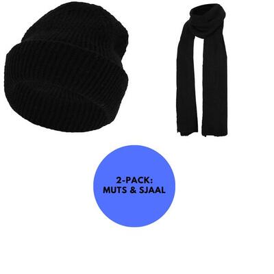 Heatkeeper - dames heatkeeper - muts & sjaal - set zwart