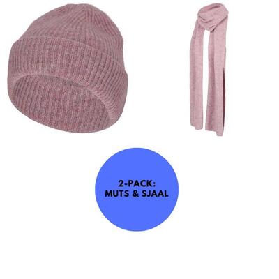 Heatkeeper - dames heatkeeper - muts & sjaal - set paars