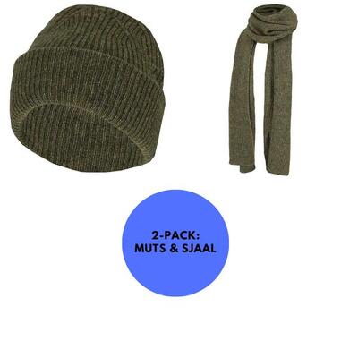 Heatkeeper - dames heatkeeper - muts & sjaal - set khaki