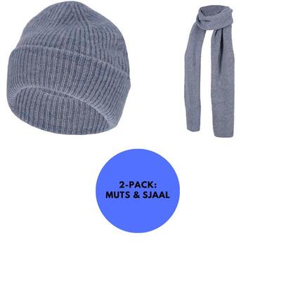 Heatkeeper - dames heatkeeper - muts & sjaal - set denim