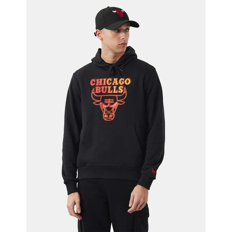 Sudaderas para Hombre New era Neon fade chicago bulls Negro