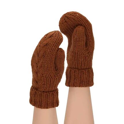 Gants de ski femme couleur blanc cassé taille unique
