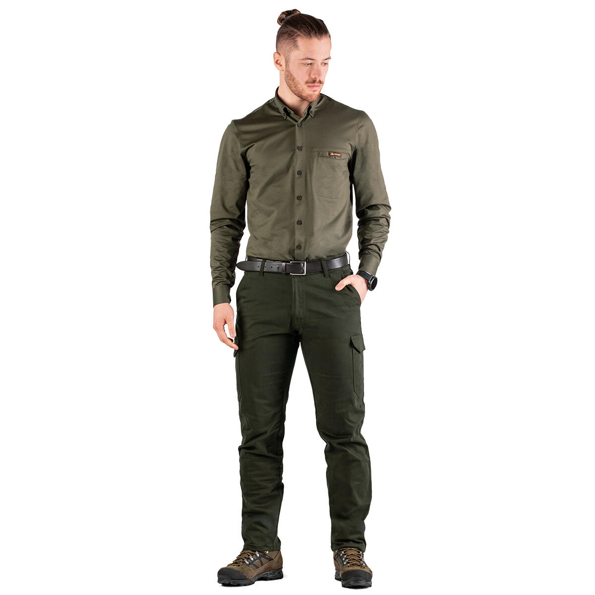 Pantalon de chasse pour hommes Tagart Traper 2 Green coupe cargo 4/4