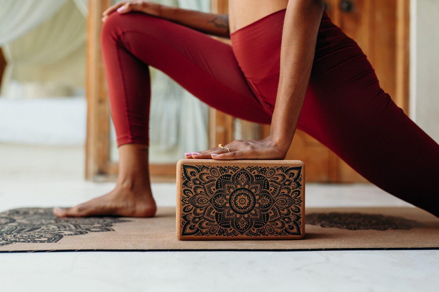 Bloque de yoga de corcho Yoga Design Lab - Mandala Black 4/7