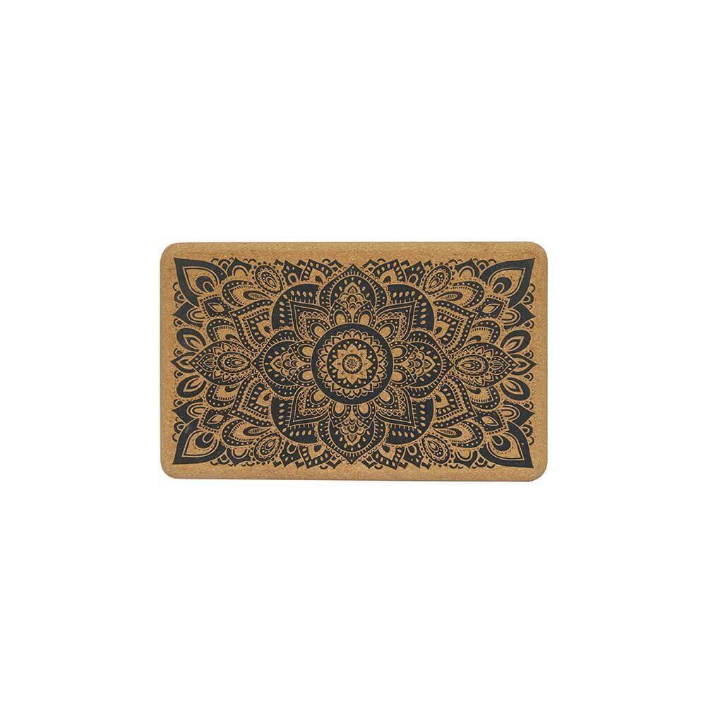 Bloque de yoga de corcho Yoga Design Lab - Mandala Black 3/7