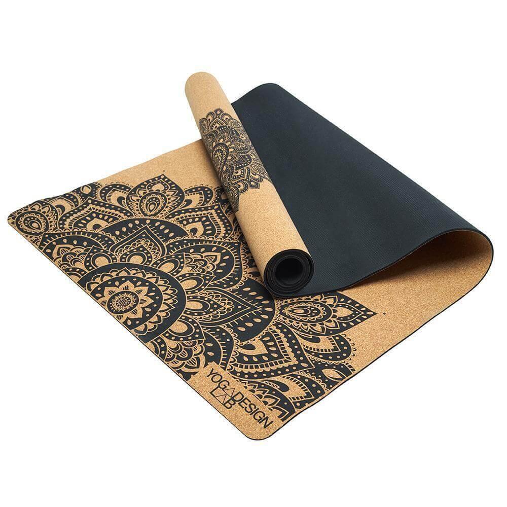 Jógová podložka Yoga Design Lab 1,5mm korková - Mandala Black 3/7