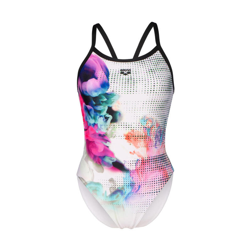 Maillot de bain Arena Airbrush Challenge Back Noir/Blanc/Multi