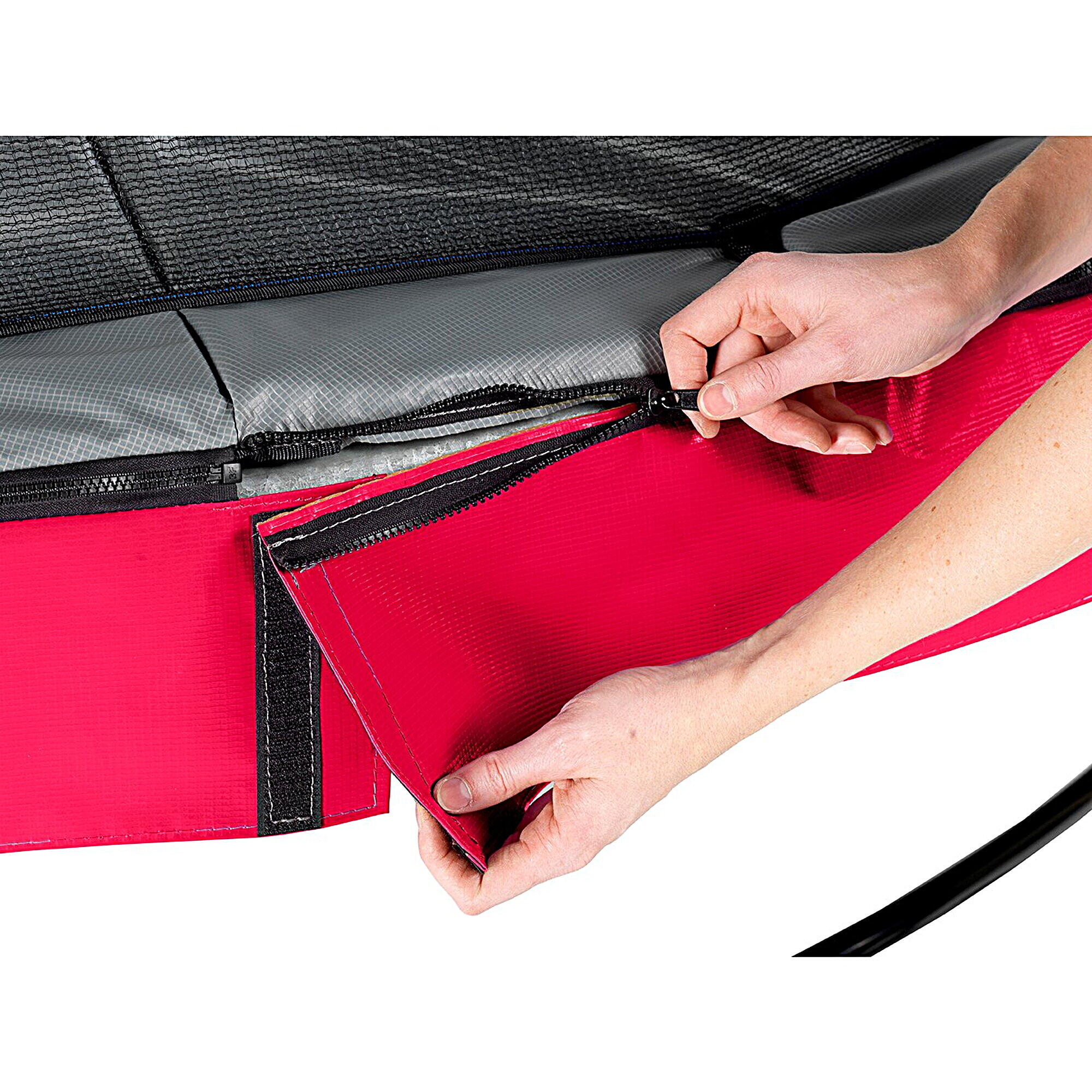 EXIT Elegant Premium trampoline ø427cm met Deluxe veiligheidsnet - rood 4/7