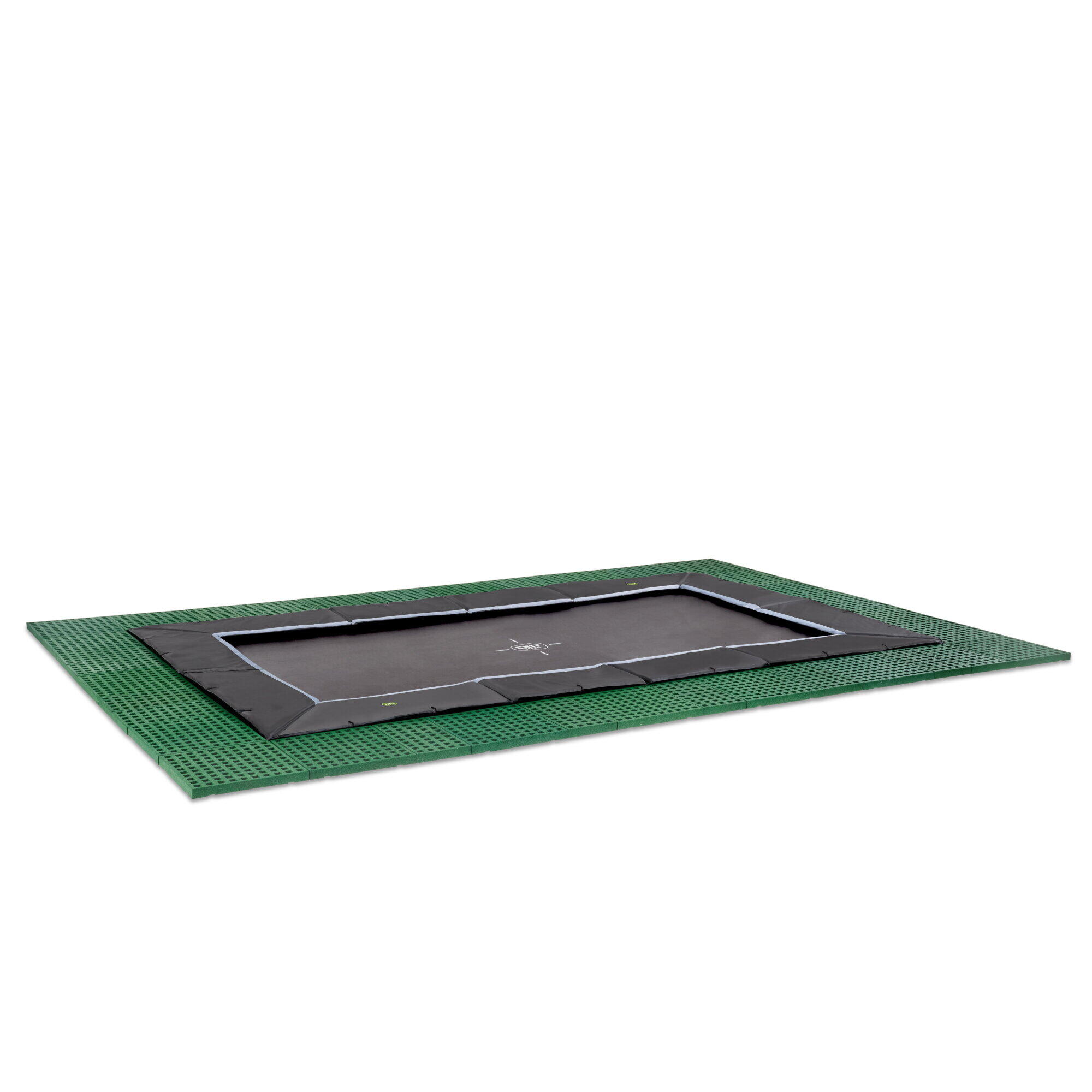 Trampoline enterré au niveau du sol Dynamic 244x427cm avec dalles de 3/7