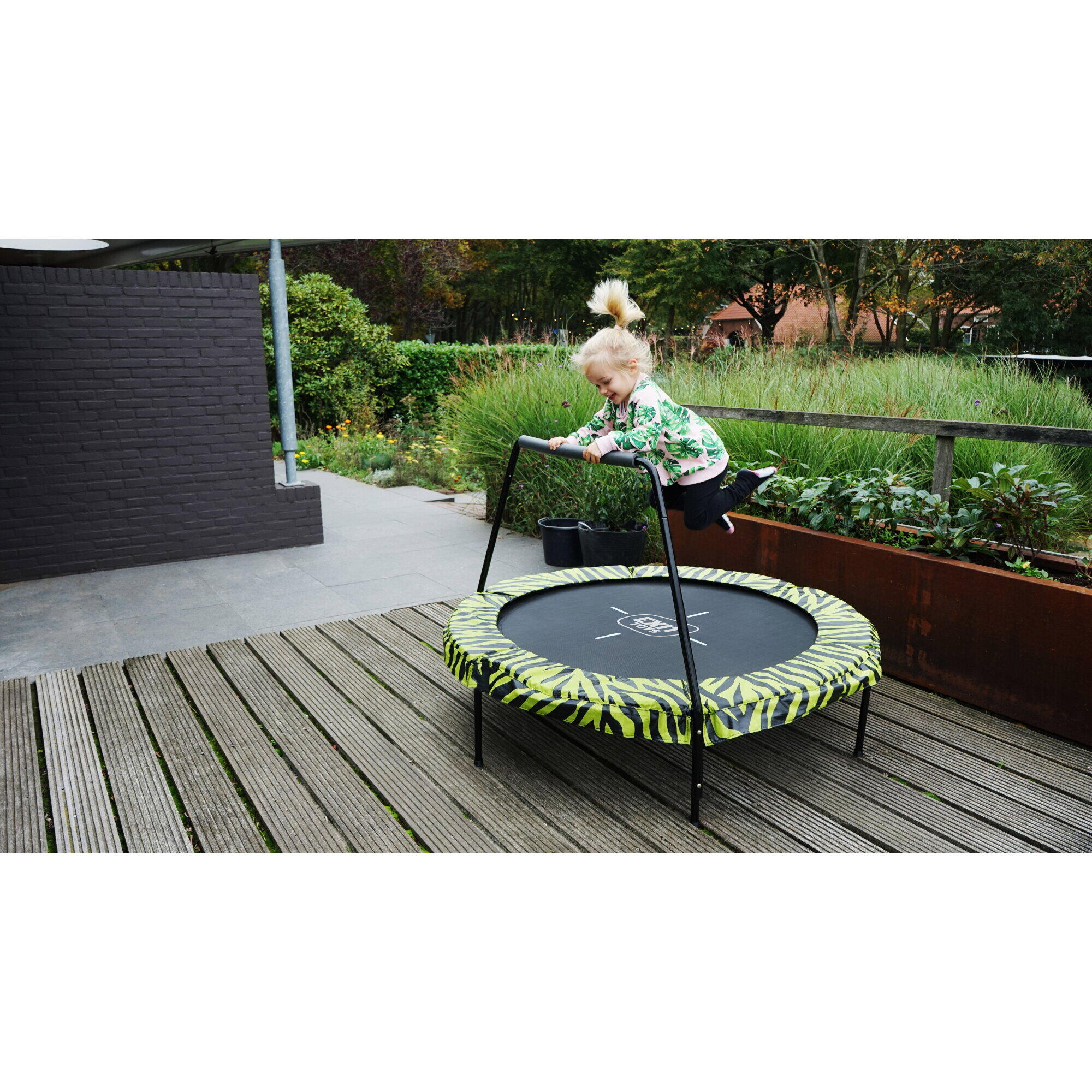 Cama elástica Tiggy junior ø140cm con barra 5/7