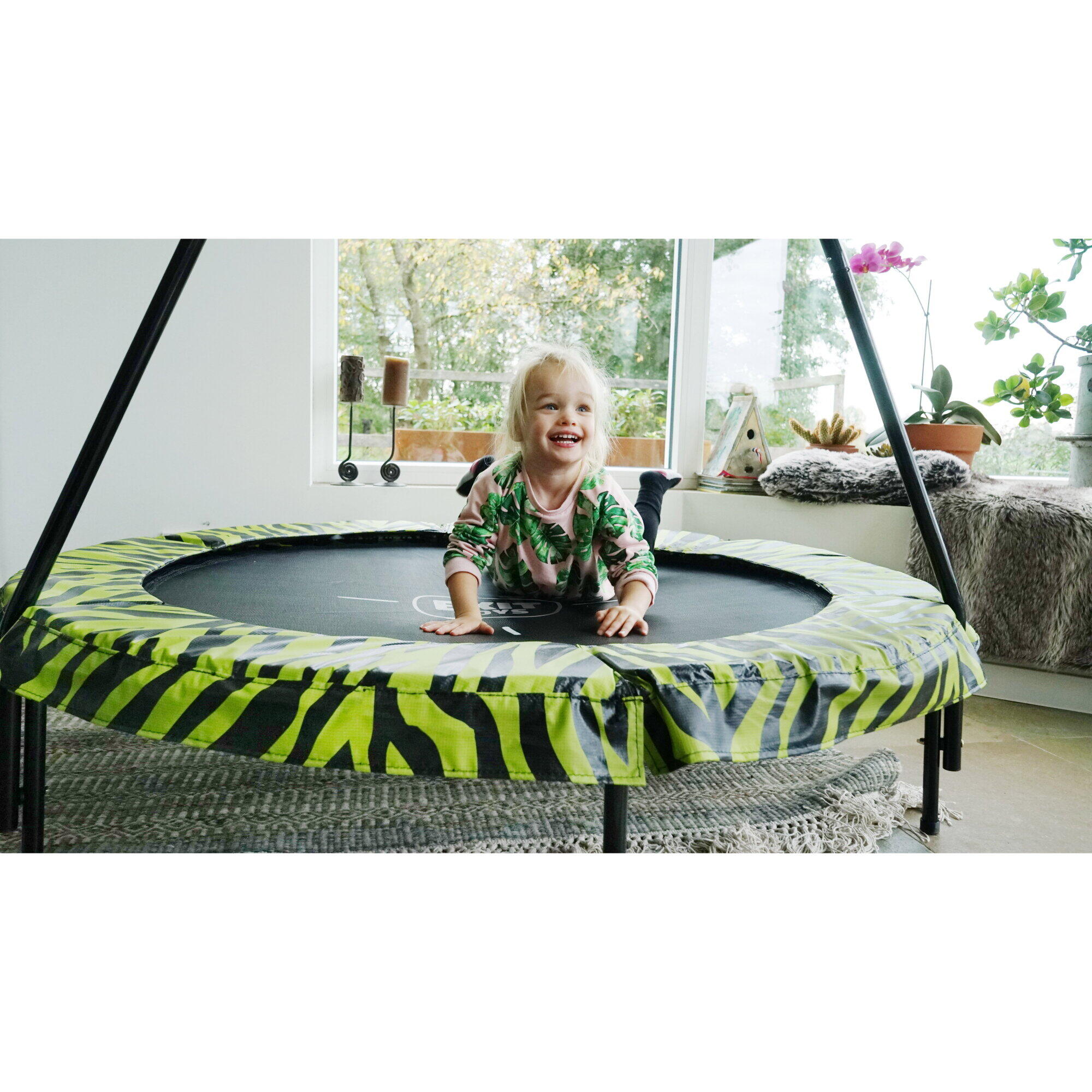 Cama elástica Tiggy junior ø140cm con barra 7/7