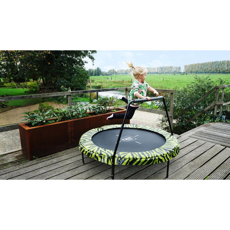 Trampoline EXIT Tiggy junior avec support ø140cm - noir/vert