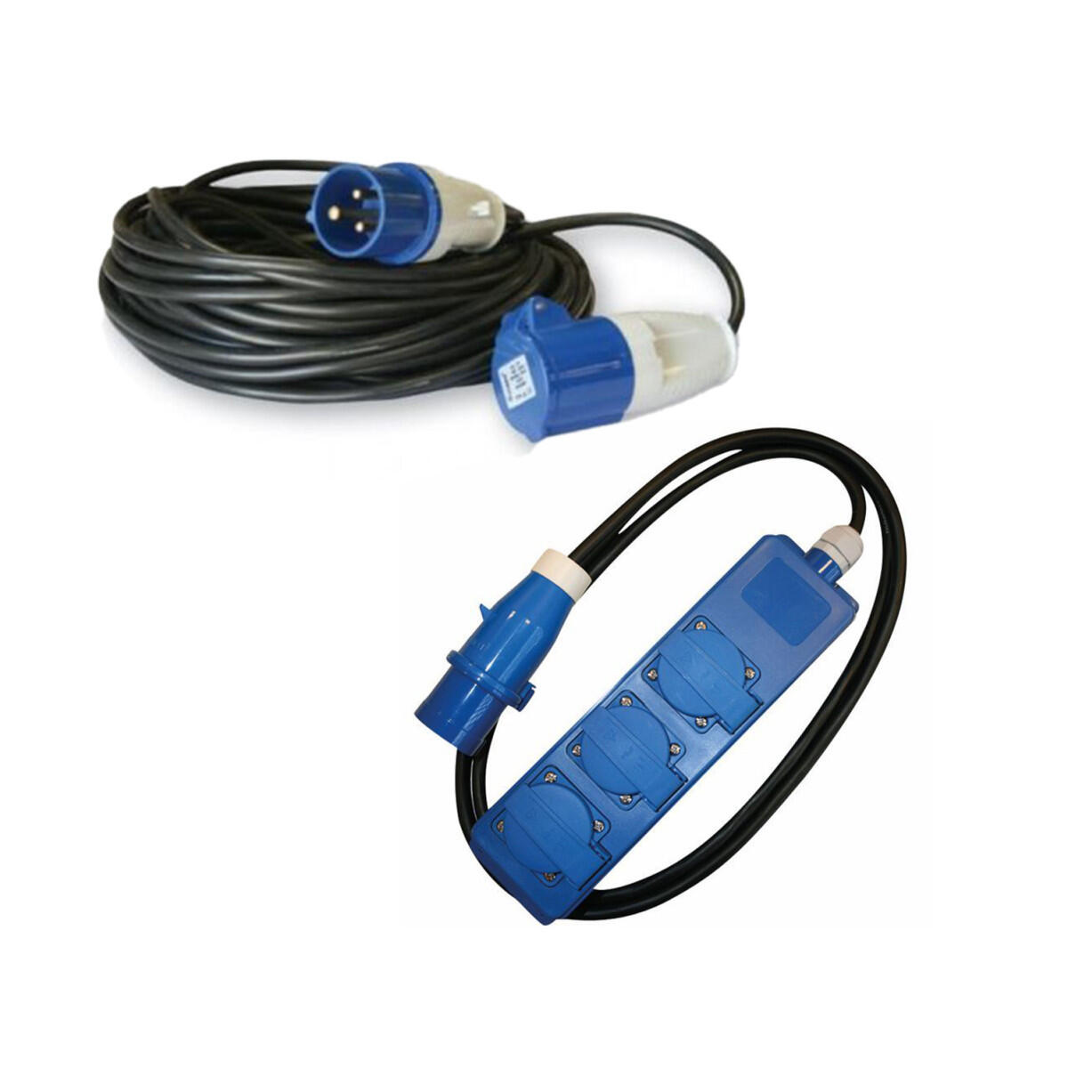 Haba - Pack Haba Rallonge Multiprise 1,5m + Antarion Rallonge Electrique 25m Prise P17 - Adaptateur Prise - Noir - Taille Unique - Decathlon