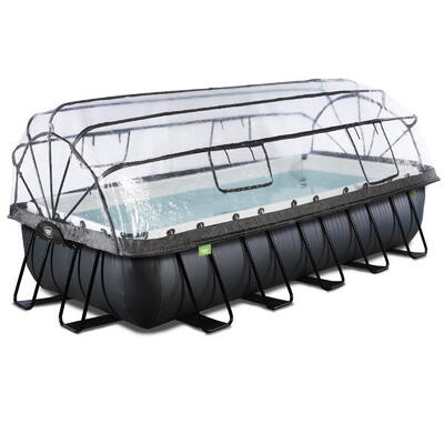 Zwembad 540x250cm met overkapping en zandfilter- en warmtepomp