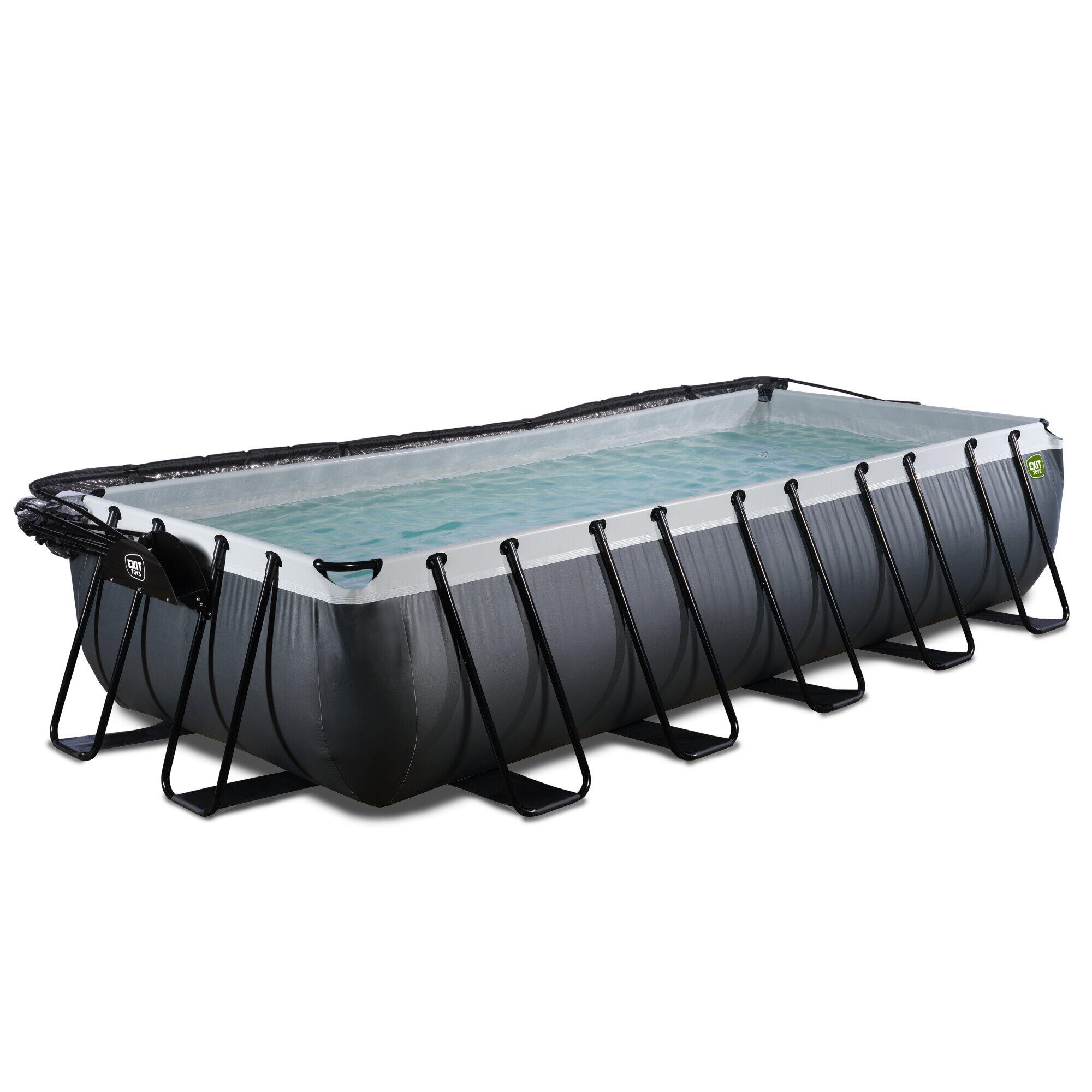 Piscine couverte Wood 540x250cm avec pompe filtrante à sable 3/7