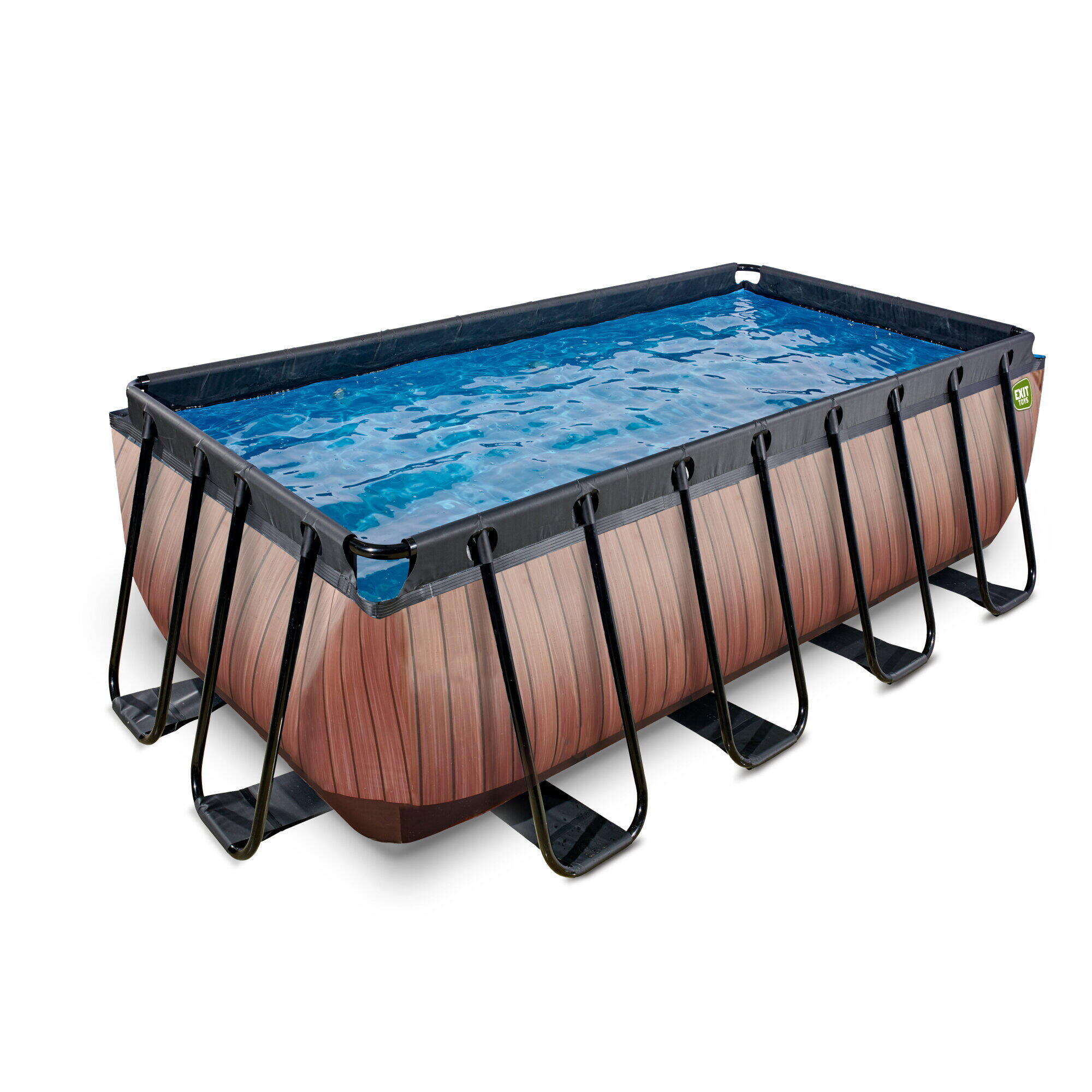 Piscina EXIT Wood 400x200x122cm con pompa filtro - marrone 2/7