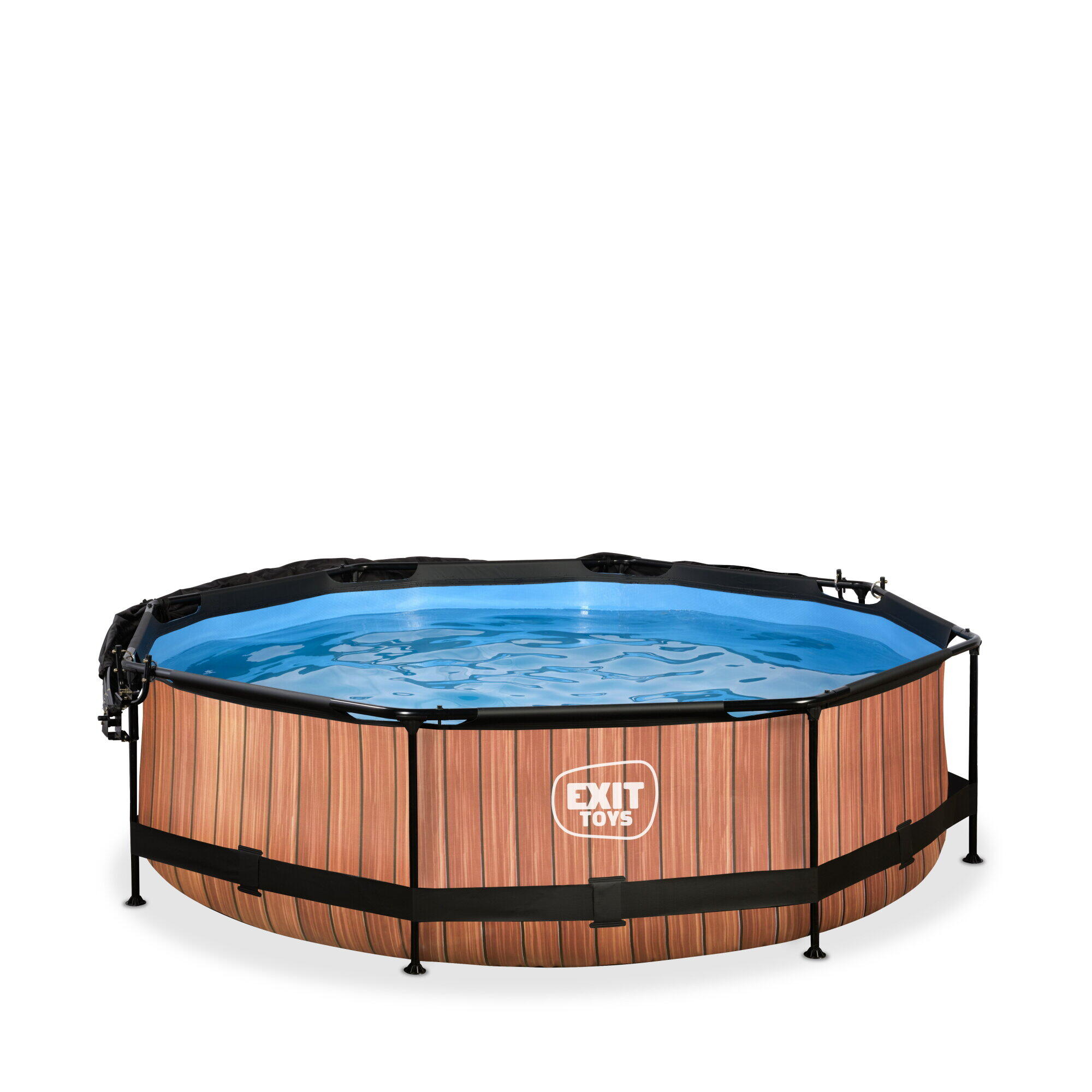 Piscine ø300x76cm avec voile d'ombrage et pompe filtrante 3/7