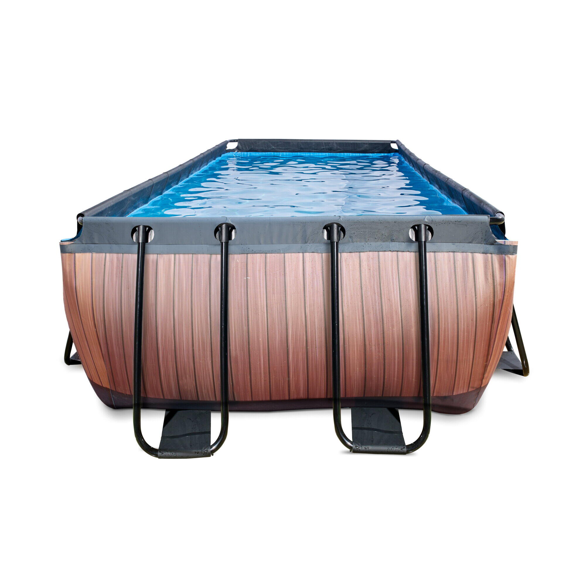 Piscina EXIT Wood 400x200x122cm con pompa filtro - marrone 3/7