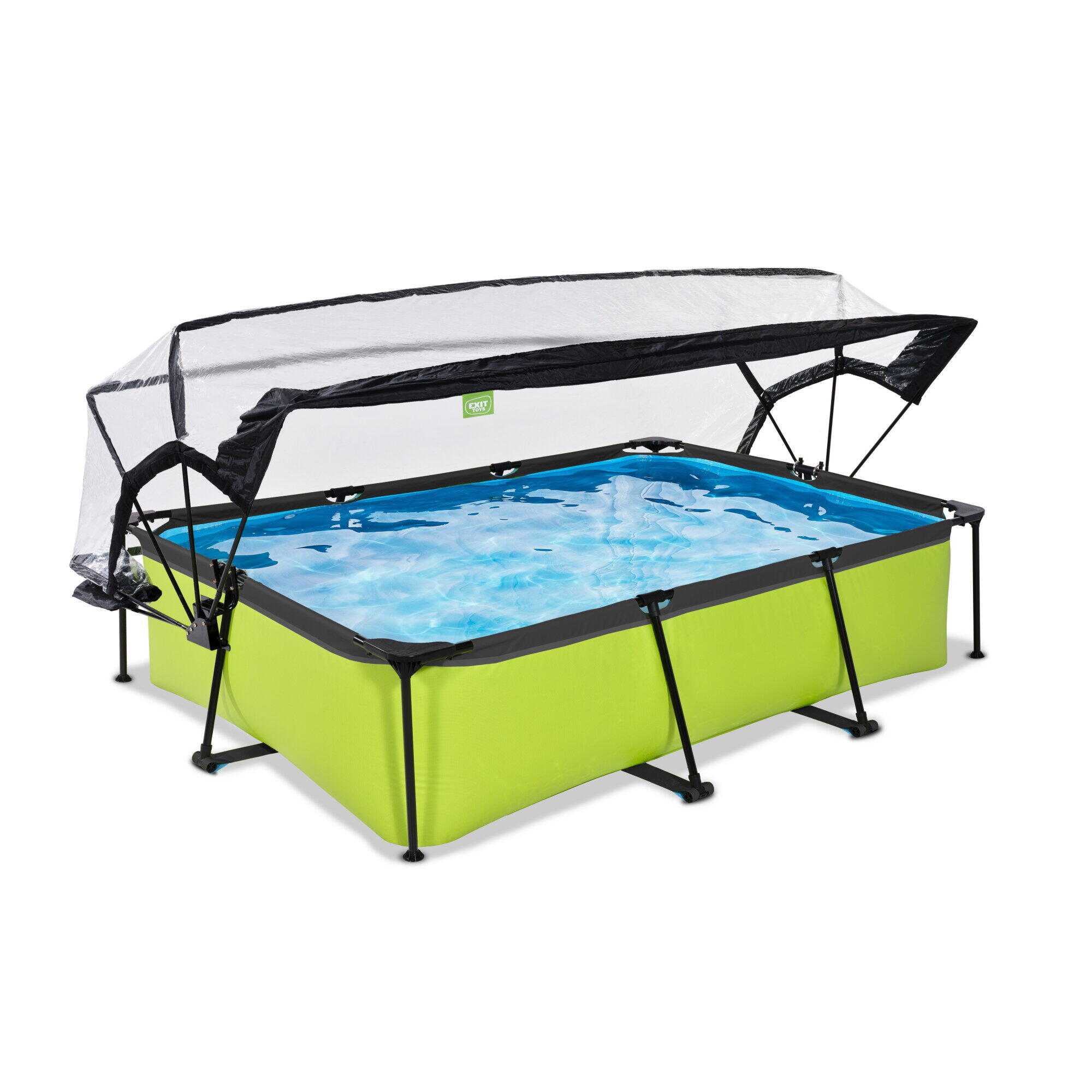 Piscina EXIT Lime 300x200x65cm con pompa filtro e copertura - verde 2/7