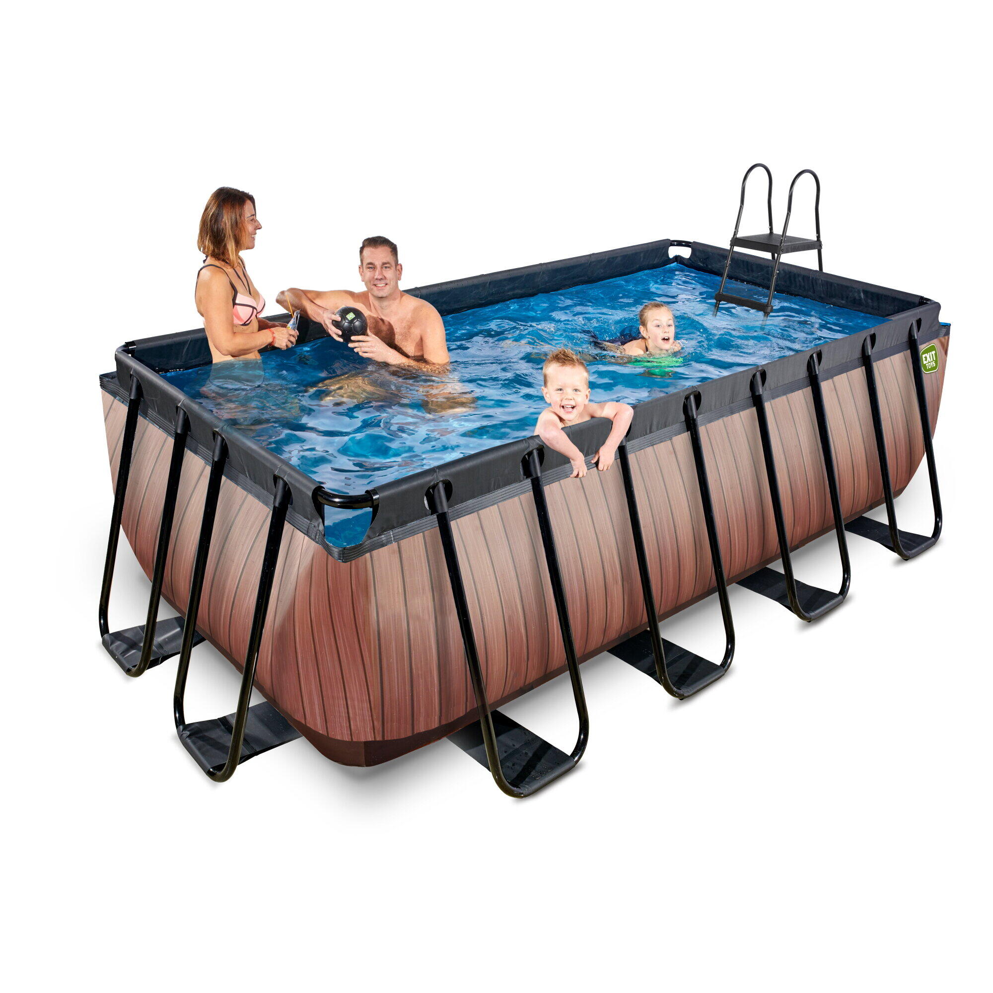 Piscina EXIT Wood 400x200x122cm con pompa filtro - marrone 6/7