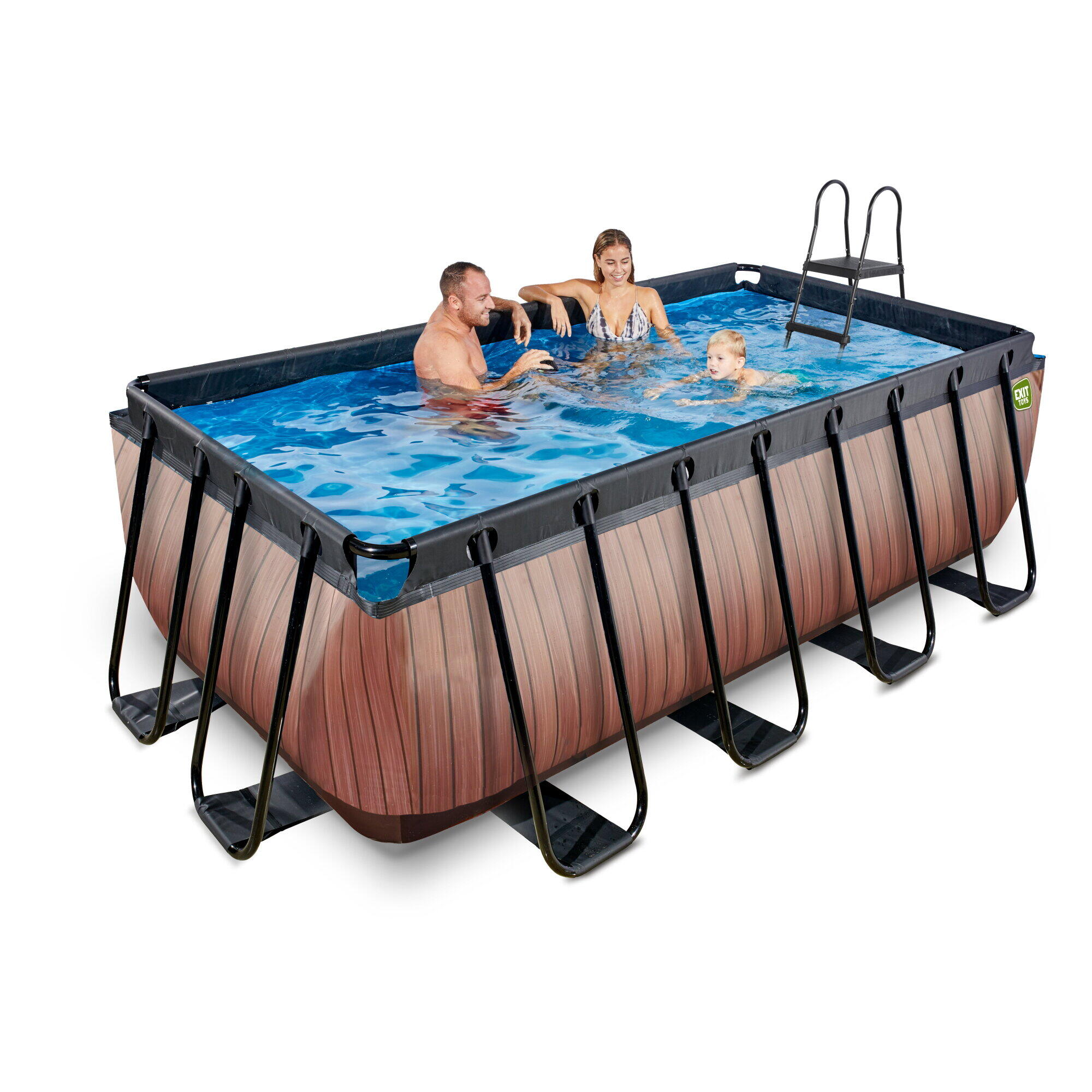 Piscina EXIT Wood 400x200x122cm con pompa filtro - marrone 5/7