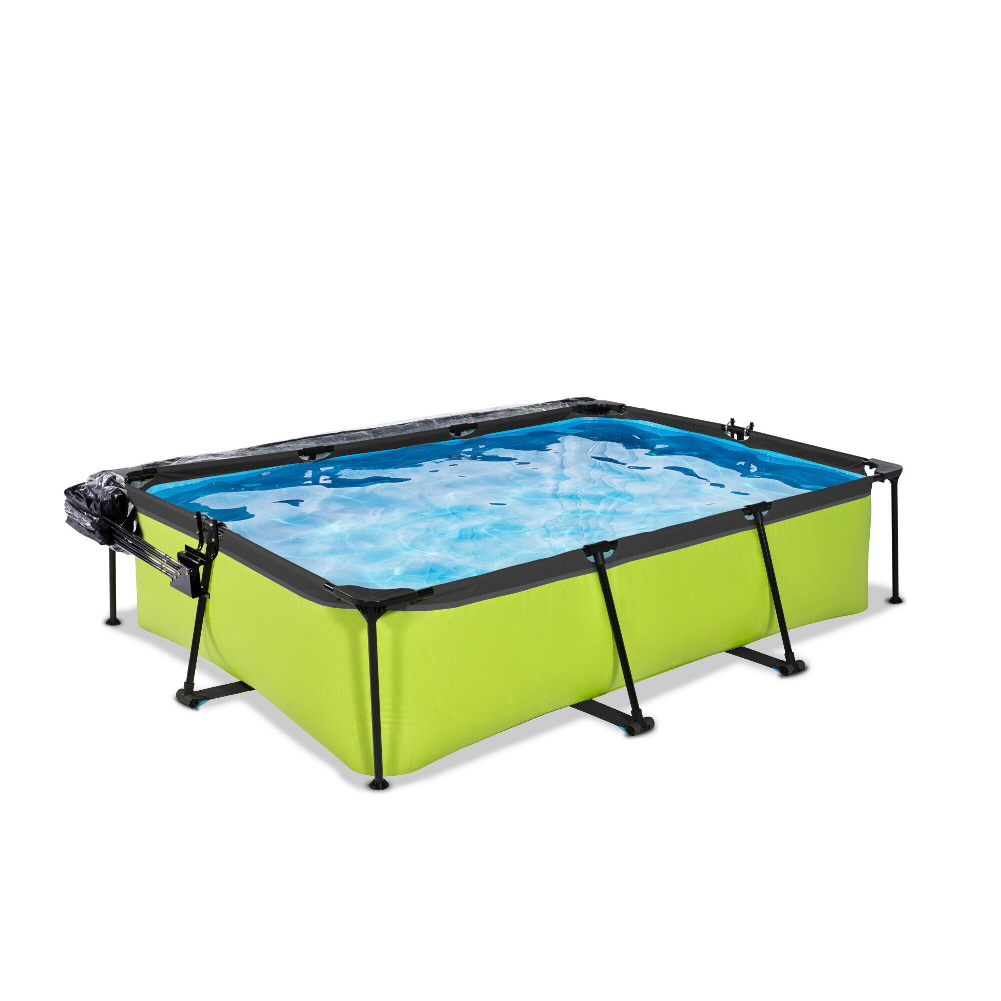 Piscina EXIT Lime 300x200x65cm con pompa filtro e copertura - verde 3/7