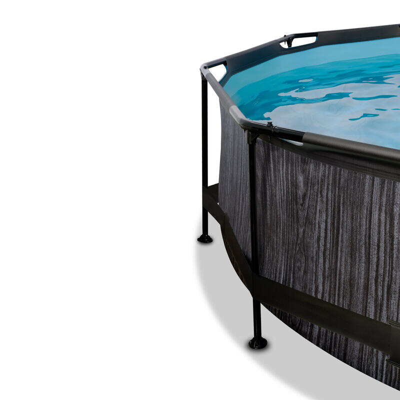 Piscine Wood ø360x76cm avec pompe filtrante