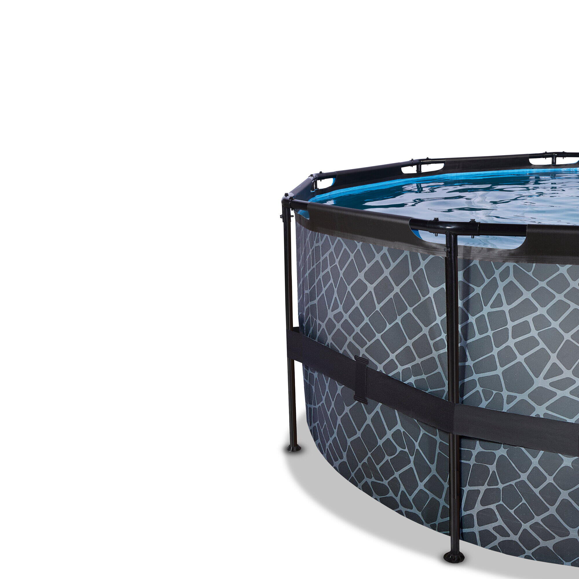 Pool ø427x122cm mit Abdeckung und Sandfilterpumpe 4/7
