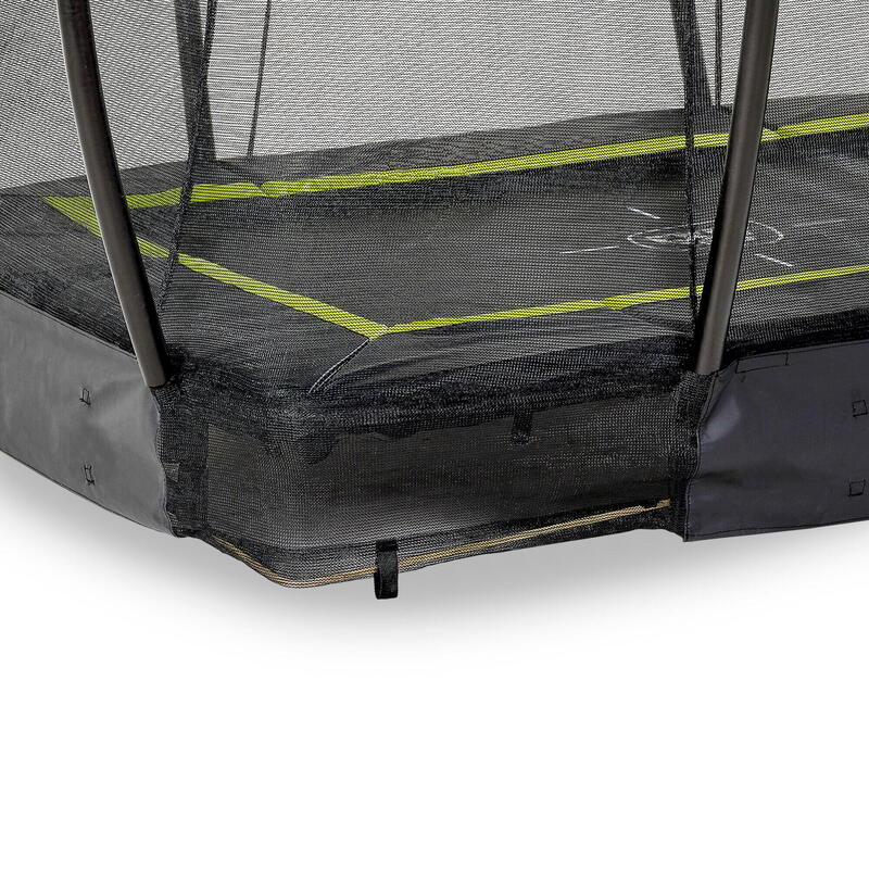 Trampoline - Silhouette Inground (incl. veiligheidsnet) - 153 x 214 cm - Zwart -