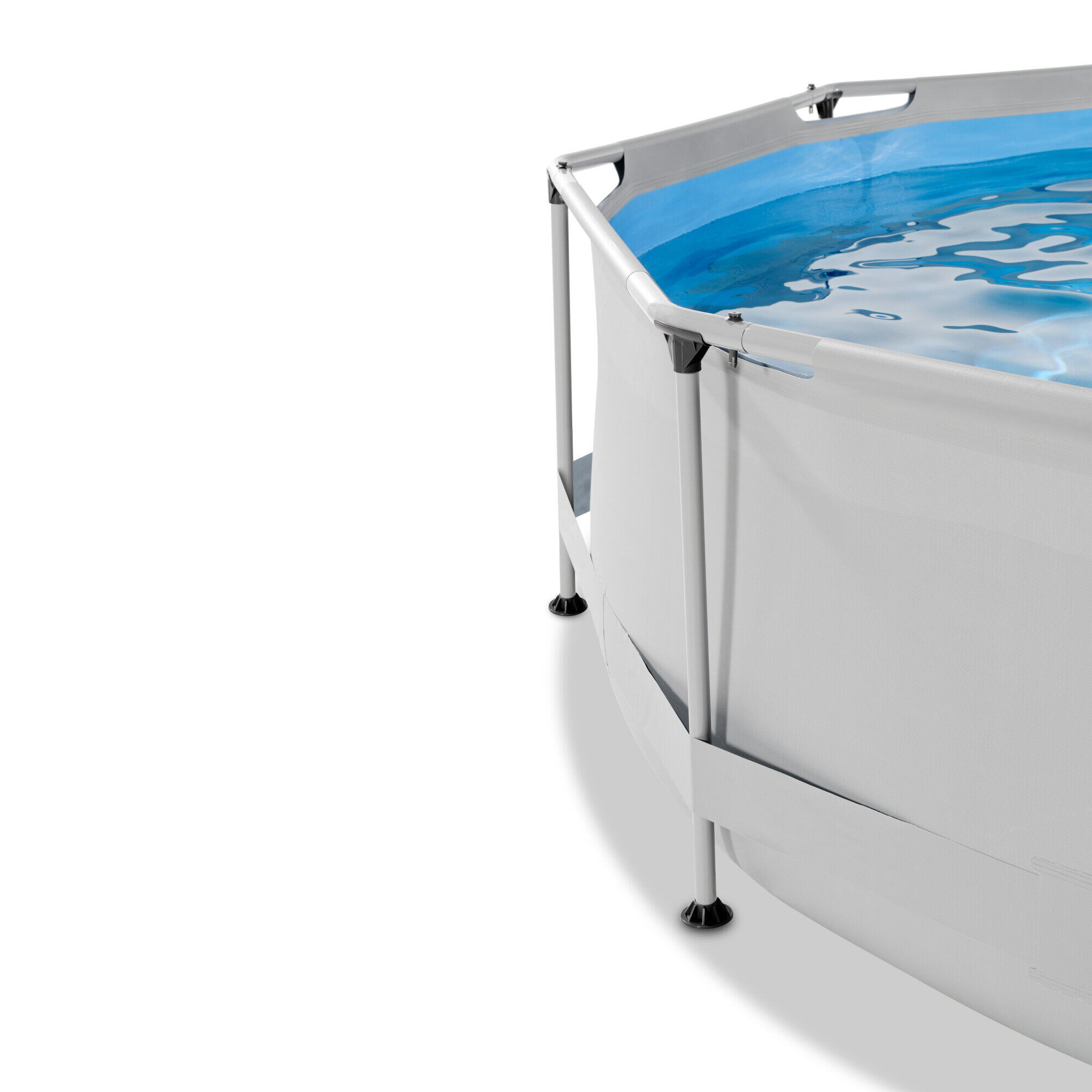 Piscina EXIT Soft Grey ø360x76cm con pompa filtro e copertura - grigio 4/7