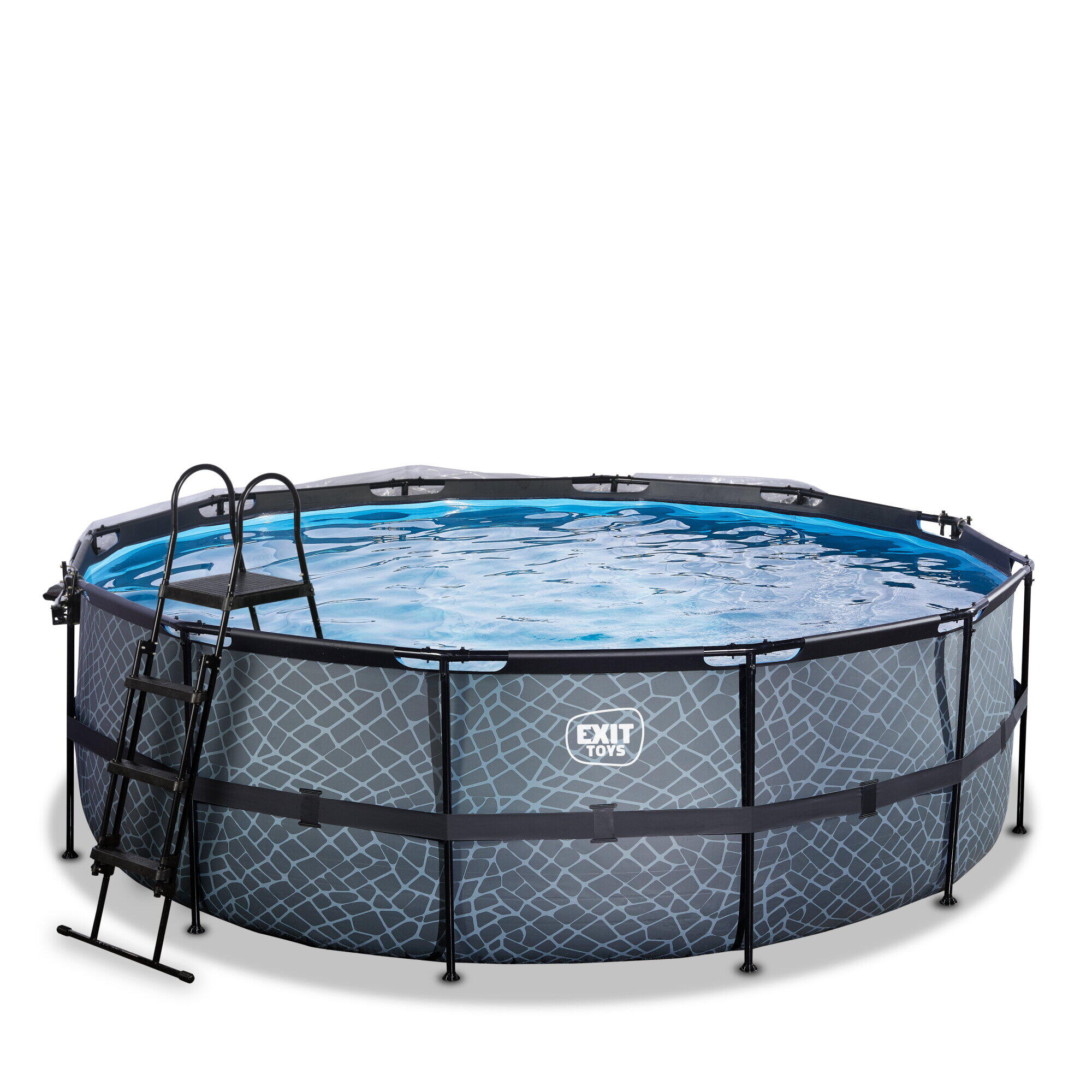Pool ø427x122cm mit Abdeckung und Sandfilterpumpe 3/7