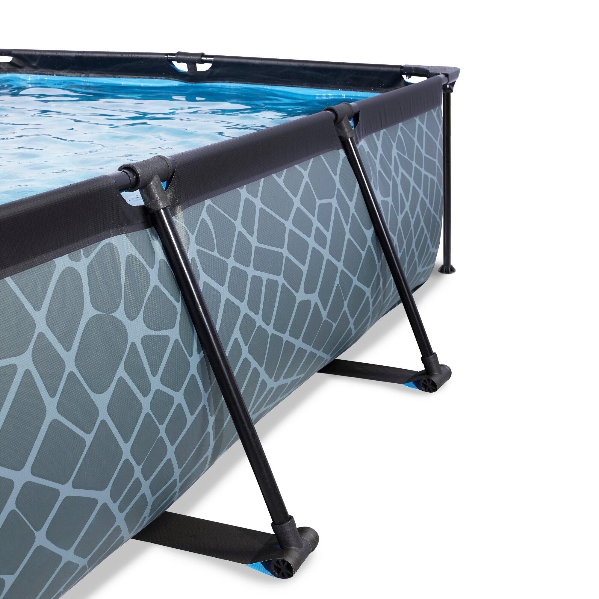 Piscine 300x200x65cm avec voile d'ombrage et pompe filtrante 5/7