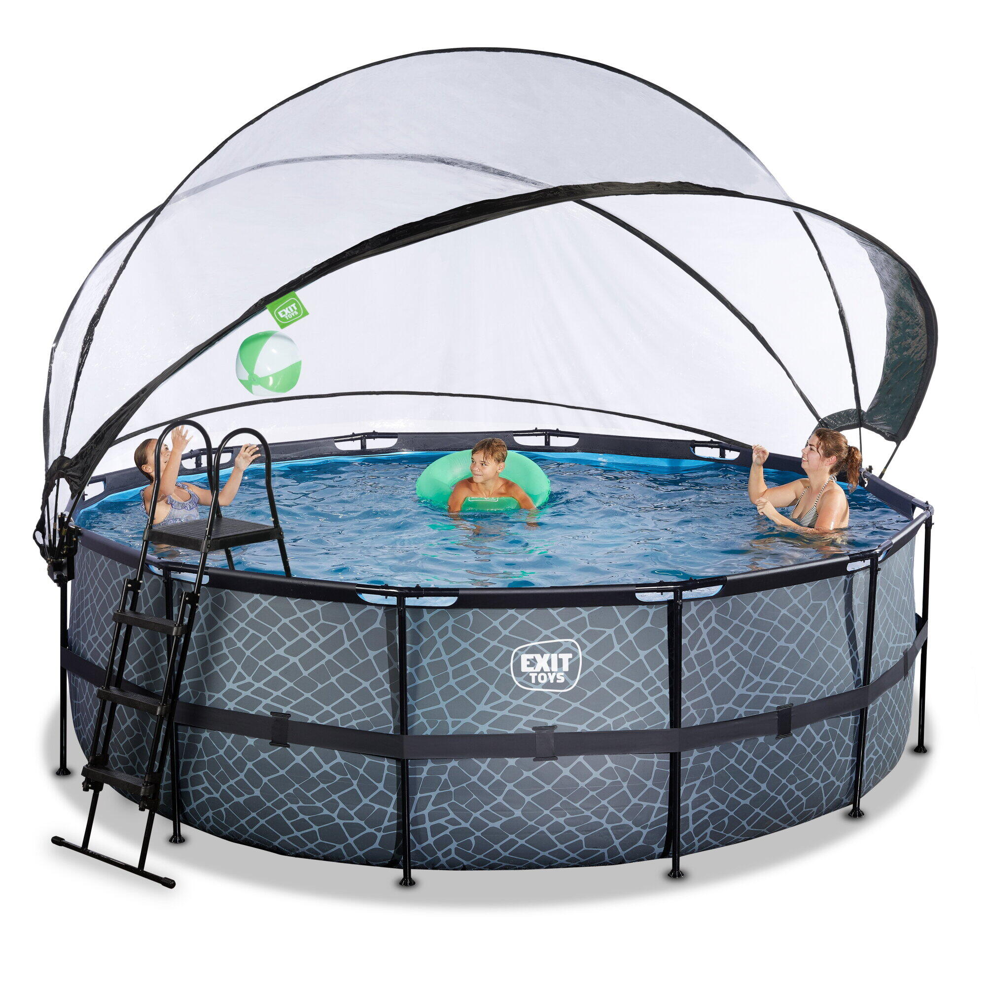 Pool ø427x122cm mit Abdeckung und Sandfilterpumpe 6/7