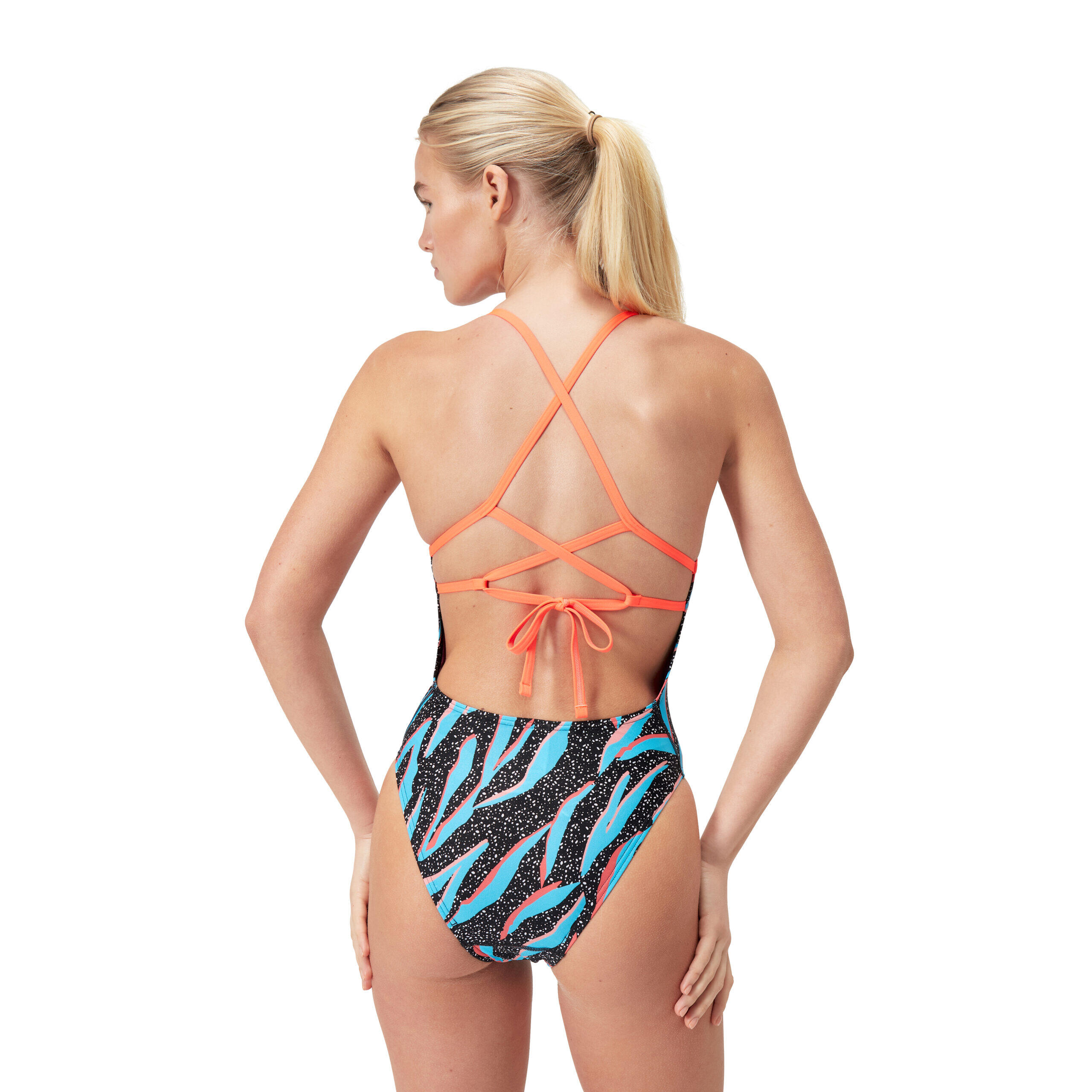 Maillot de bain Speedo Allover Digital Powerback Noir/Bleu 4/5