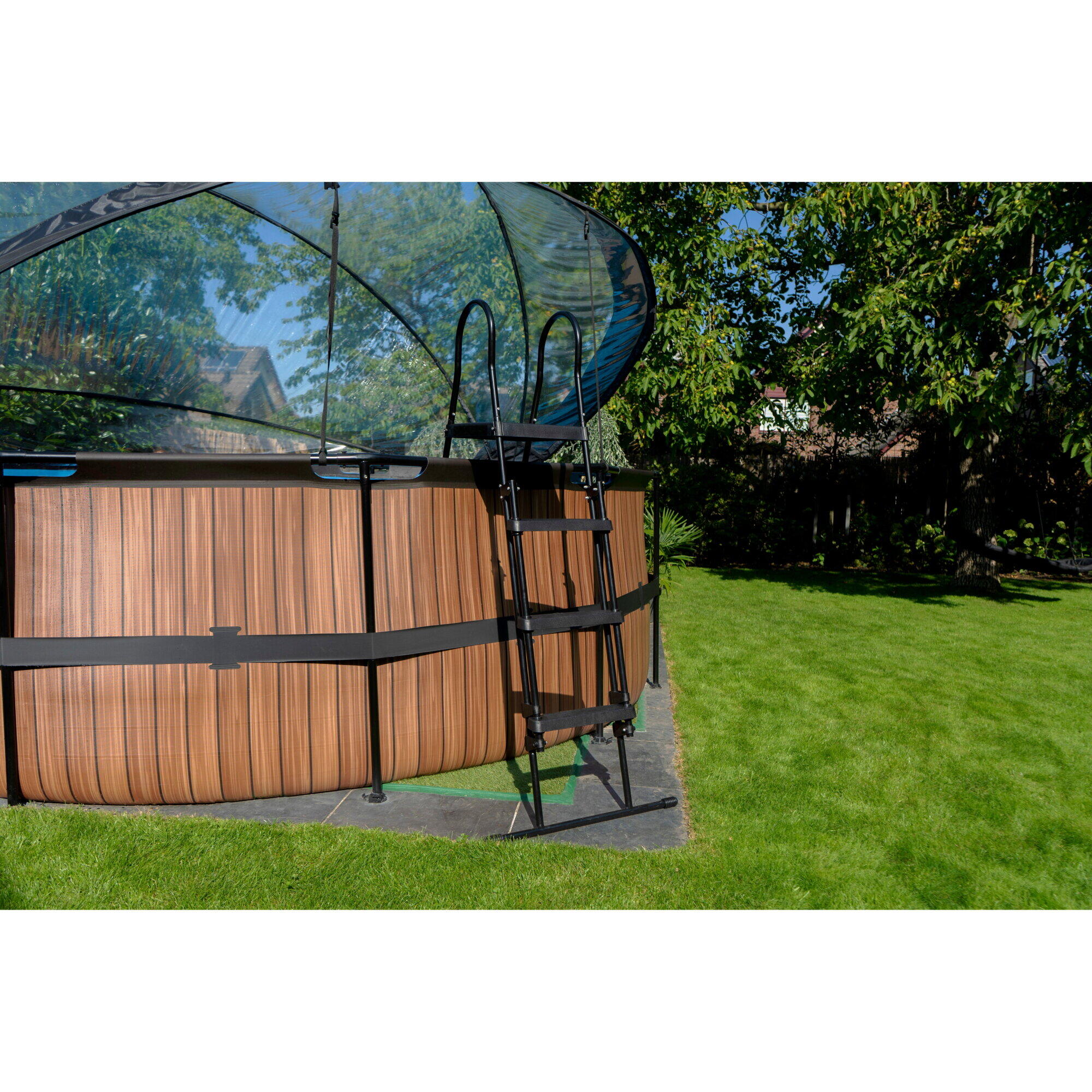 EXIT zwembadtrap voor framehoogte van 108-122cm - zwart 7/7