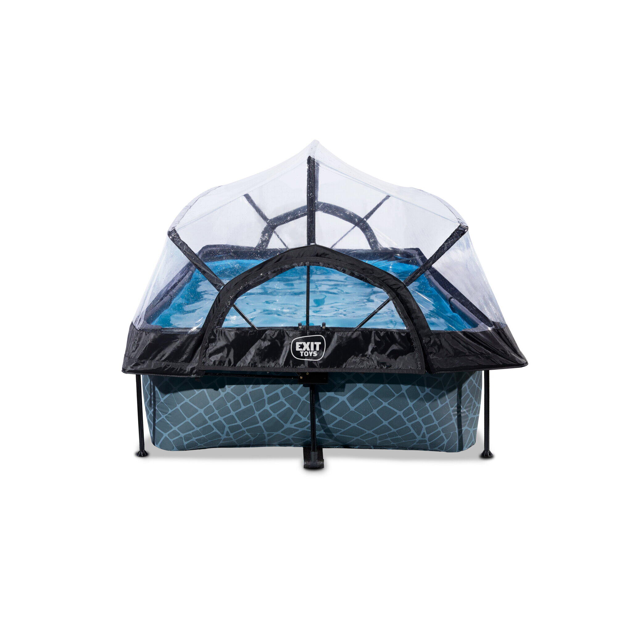 Piscine couverte 220x150x65cm avec pompe filtrante 4/7