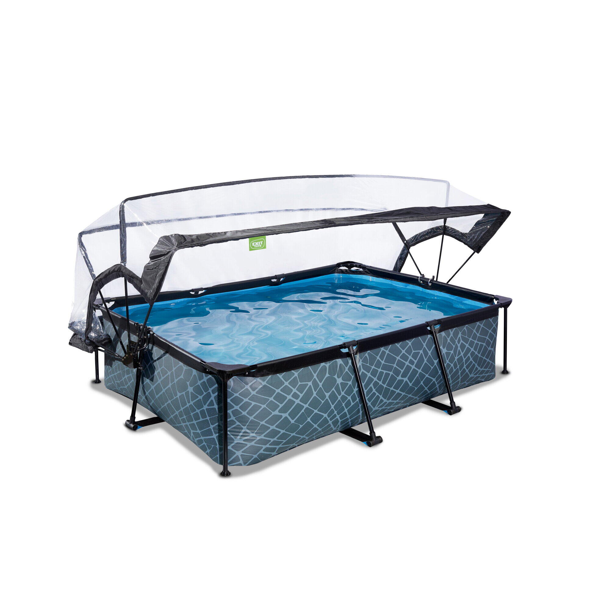 Piscine couverte 220x150x65cm avec pompe filtrante 2/7