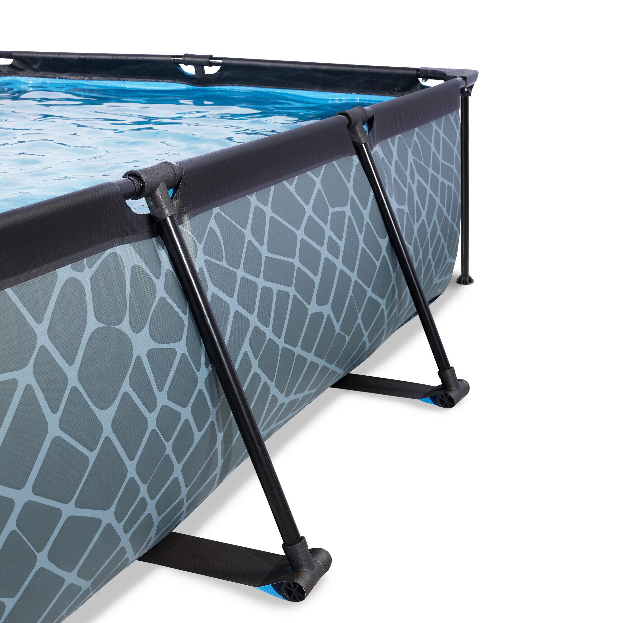 Piscine couverte 220x150x65cm avec pompe filtrante 6/7