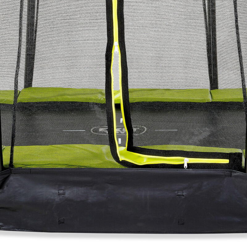 Trampoline - Silhouette Inground (incl. veiligheidsnet) - 153 x 214 cm - Groen -