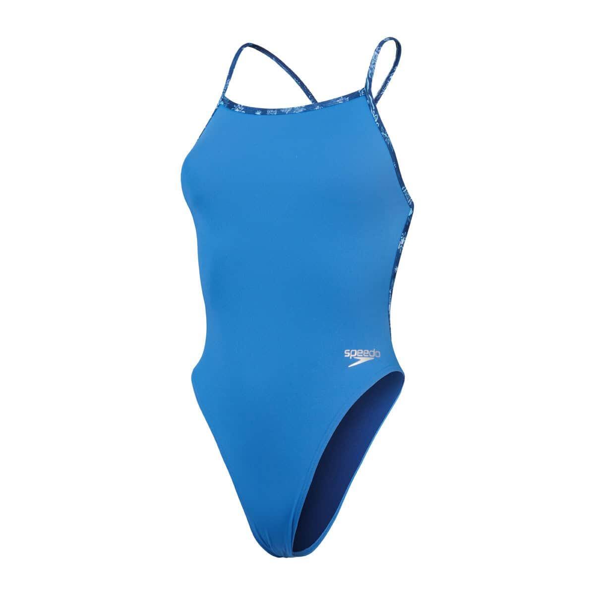 Maillot de bain Speedo Solid Vback - Bleu Serves - Taille 26 6/7