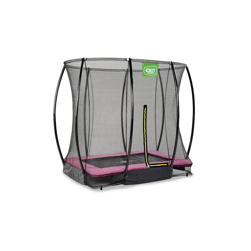 EXIT Silhouette inground trampoline 153x214cm met veiligheidsnet - roze