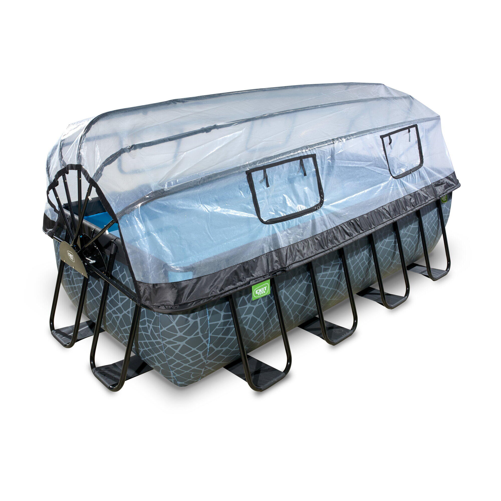 EXIT TOYS Zwembad Wood 400x200cm met overkapping en zandfilterpomp