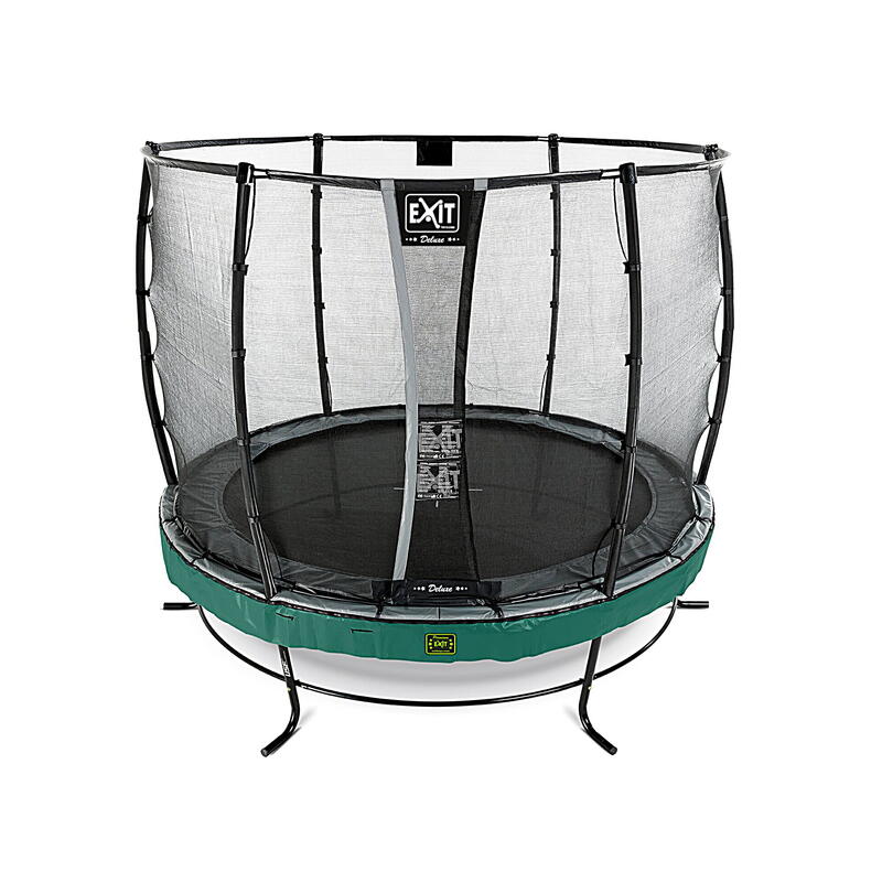 EXIT Elegant Premium trampoline ø253cm met Deluxe veiligheidsnet - groen