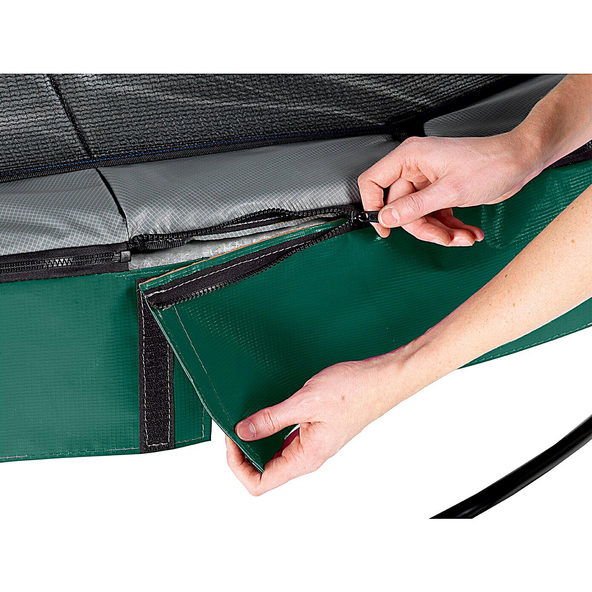 Trampolino elastico EXIT Elegant ø305cm con rete di sicurezza Economy - verde 4/7