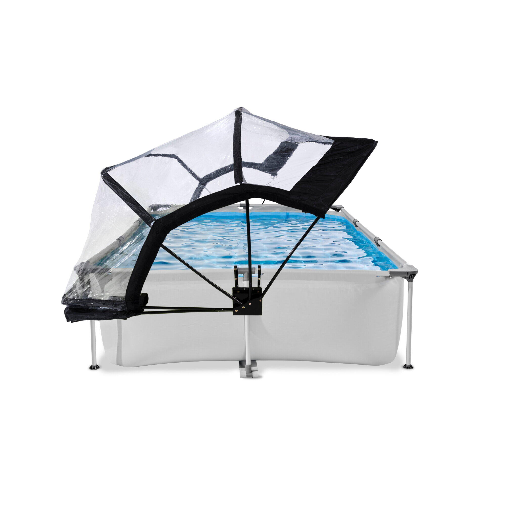 Zwembad 300x200x65cm met overkapping en filterpomp 5/7