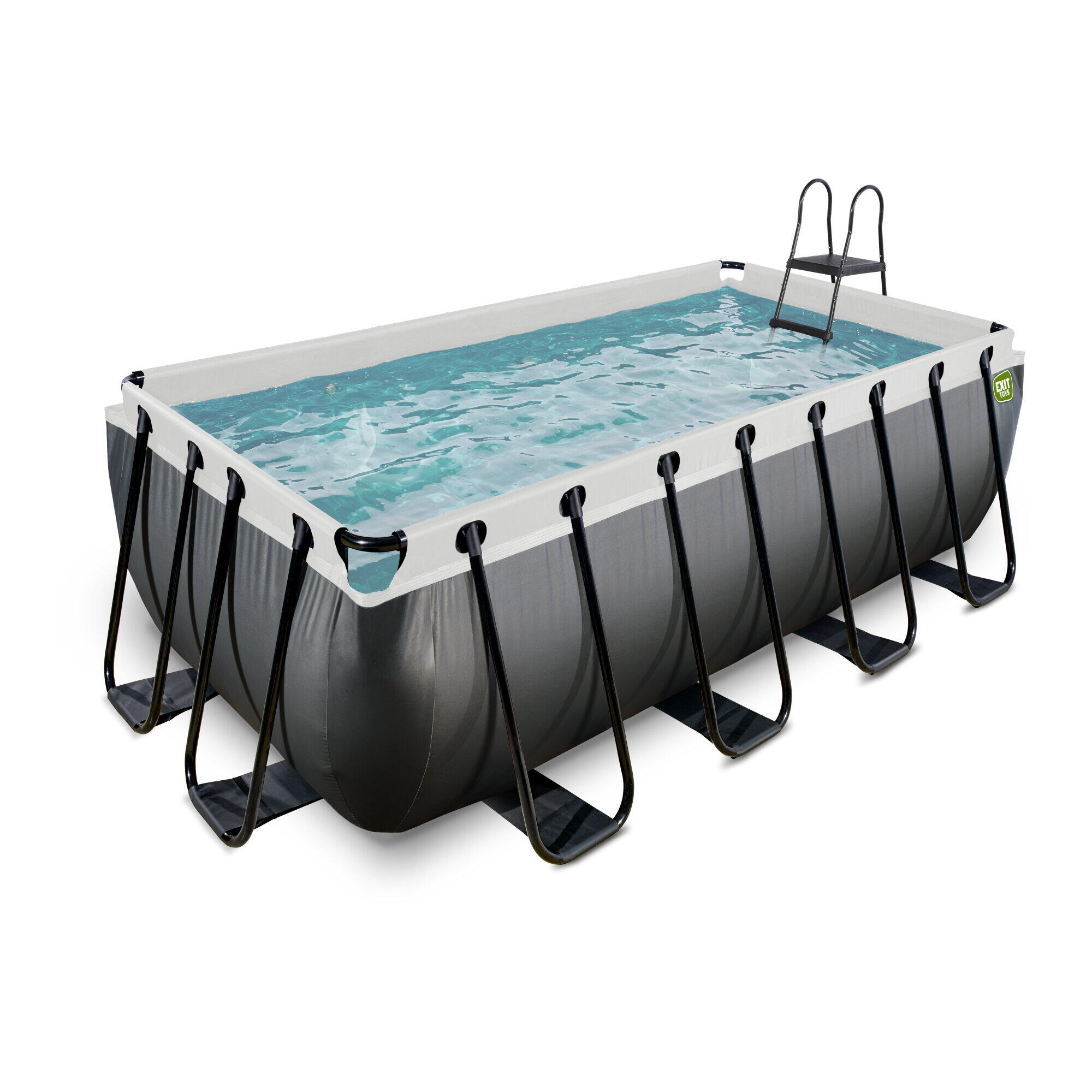 Exit Toys - Piscine 400x200x122cm Avec Pompe Filtrante - Piscine - Noir - No Size - Decathlon