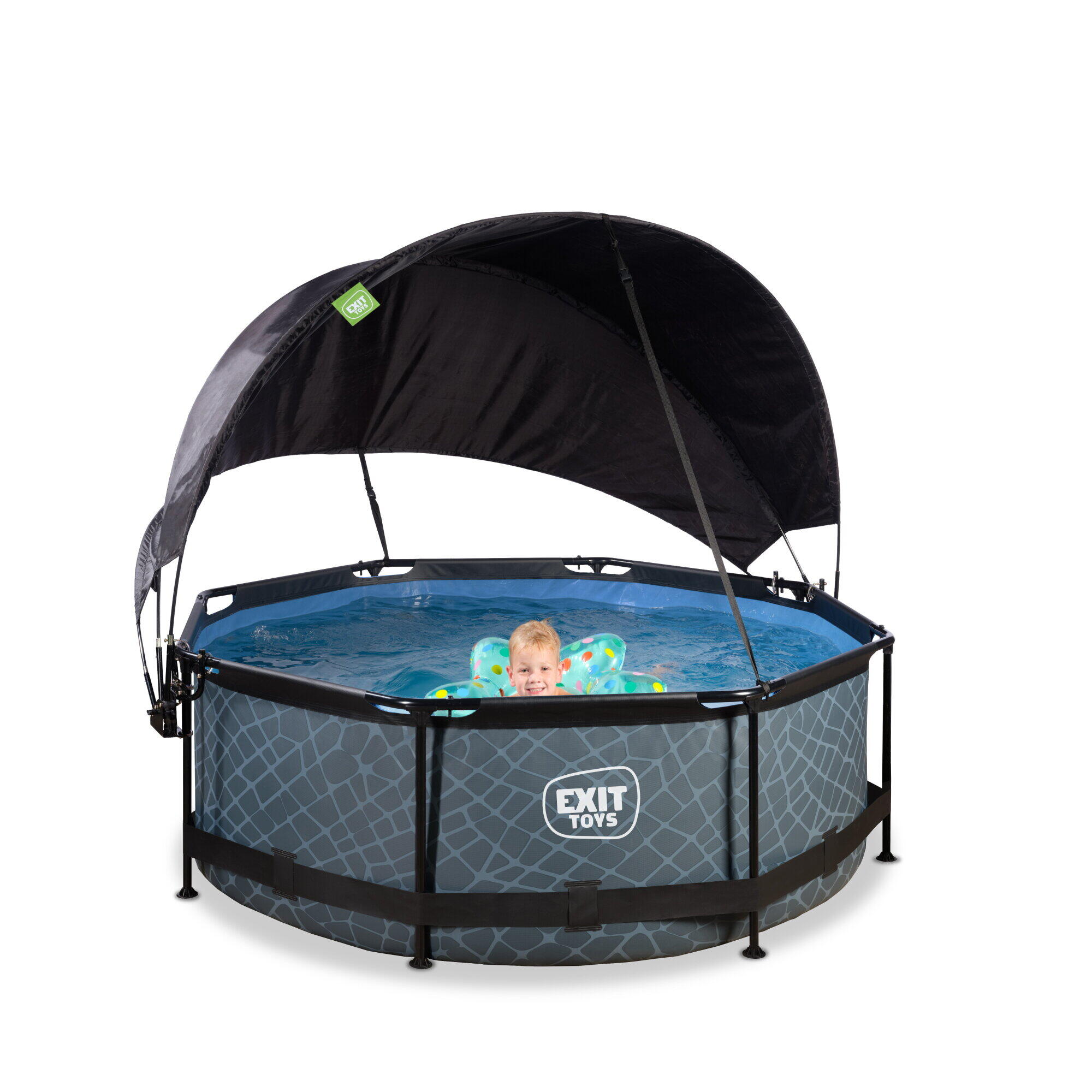 Piscine ø244x76cm avec voile d'ombrage et pompe filtrante 6/7
