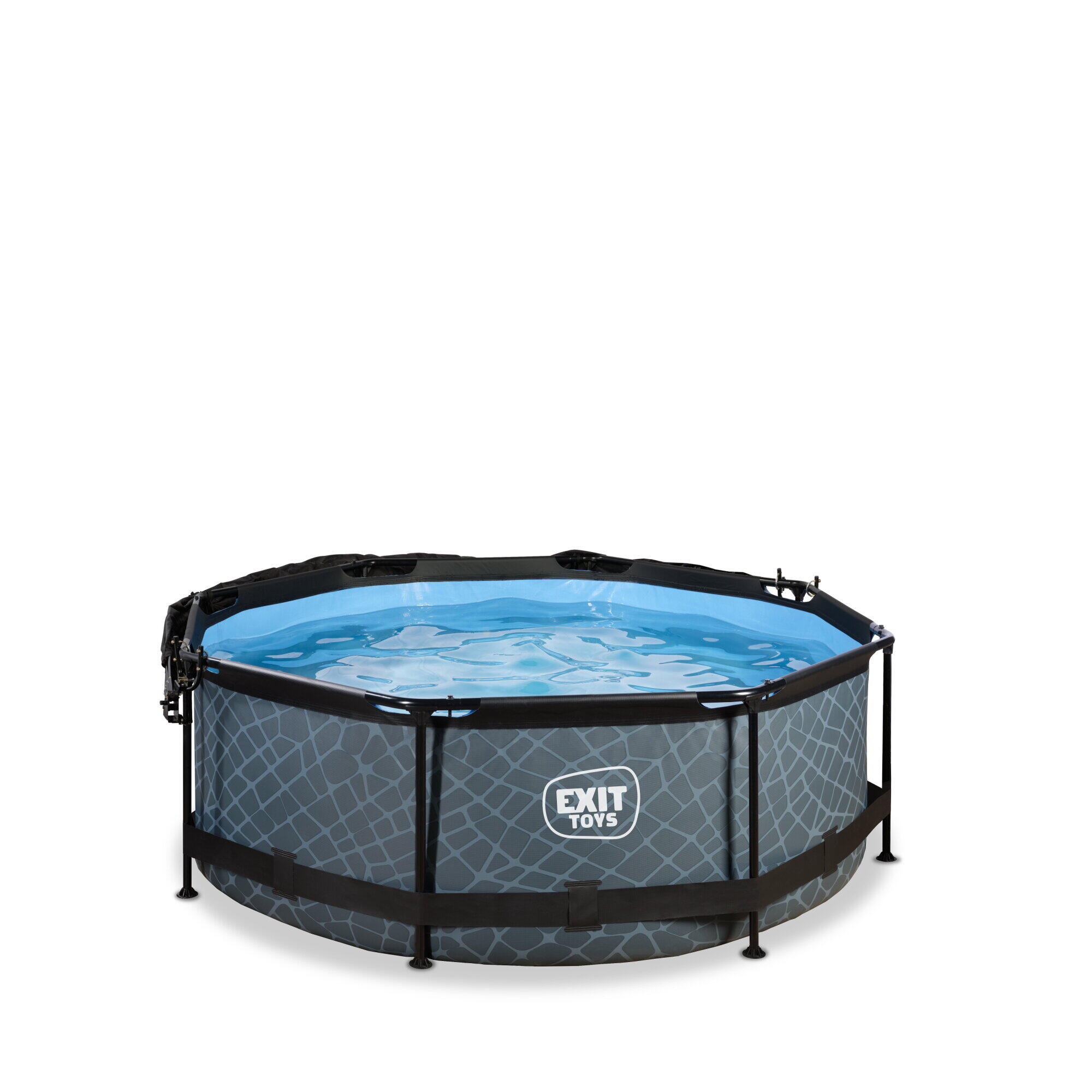 Piscine ø244x76cm avec voile d'ombrage et pompe filtrante 3/7
