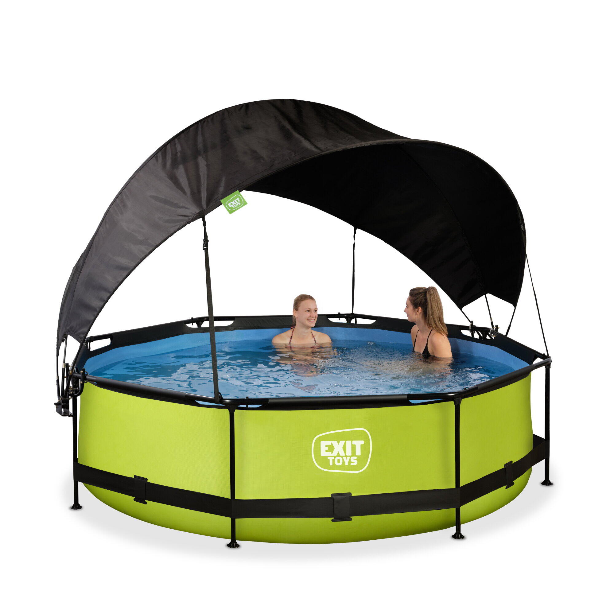 Piscina EXIT Lime ø300x76cm con pompa filtro e pensilina - verde 7/7